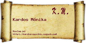 Kardos Mónika névjegykártya