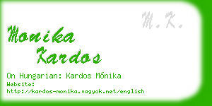 monika kardos business card
